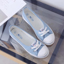 Spring light canvas shoes women shoes slip-on Korean tide students set foot pedal flat shoes AExp