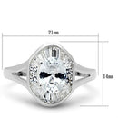 Silver Band Ring SS046 Silver 925 Sterling Silver Ring with AAA Grade CZ