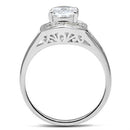 Silver Band Ring SS046 Silver 925 Sterling Silver Ring with AAA Grade CZ