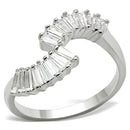Silver Band Ring SS047 Silver 925 Sterling Silver Ring with AAA Grade CZ