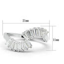 Silver Band Ring SS047 Silver 925 Sterling Silver Ring with AAA Grade CZ