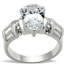 Silver Band Ring SS049 Silver 925 Sterling Silver Ring with AAA Grade CZ
