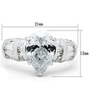 Silver Band Ring SS049 Silver 925 Sterling Silver Ring with AAA Grade CZ