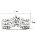 Silver Band Ring SS051 Silver 925 Sterling Silver Ring with AAA Grade CZ