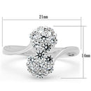 Silver Band Ring SS052 Silver 925 Sterling Silver Ring with AAA Grade CZ
