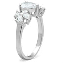 Silver Band Ring SS057 Silver 925 Sterling Silver Ring with AAA Grade CZ