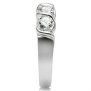 Silver Band Ring SS063 Silver 925 Sterling Silver Ring with AAA Grade CZ