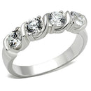 Silver Band Ring SS063 Silver 925 Sterling Silver Ring with AAA Grade CZ