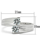 Silver Band Ring SS064 Silver 925 Sterling Silver Ring with AAA Grade CZ