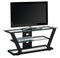 Stands Black TV Stand - 16" x 48" x 20'.5" Black, Tempered Glass, Metal - TV Stand HomeRoots