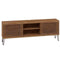 Stands Cheap TV Stand - 70.8" X 13" X 23.62" Modern TV Stand With Metal Legs And Wood-Slat Sliding Doors HomeRoots