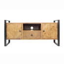 Stands Corner TV Stand - 47'.75" X 14'.75" X 22'.75" Natural, Turquoise Metal, Wood, MDF TV Stand with a Drawer and Doors HomeRoots