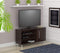 Stands Fireplace TV Stand - 23.6" Espresso Melamine and Engineered Wood Curved TV Stand HomeRoots