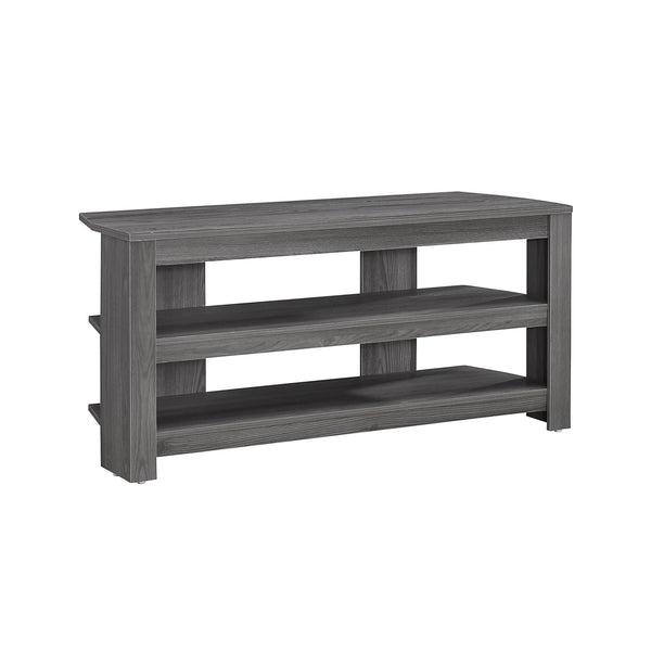 Stands Modern TV Stand - 15'.5" x 42" x 19'.75" Grey, Particle Board, Laminate - TV Stand HomeRoots