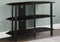 Stands Modern TV Stand - 15'.75" x 35'.75" x 24" Black, Metal, Tempered Glass - TV Stand HomeRoots