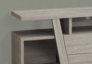 Stands Rustic TV Stand - 15'.5" x 60" x 23'.75" Dark Taupe, Particle Board, Hollow-Core - TV Stand With 2 Drawers HomeRoots