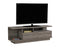 Stands Rustic TV Stand - 19.75" Dark Taupe Particle Board, Hollow Core, and MDF TV Stand with 2 Drawers HomeRoots