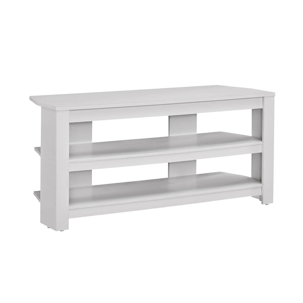 Stands White TV Stand - 15'.5" x 42" x 19'.75" White, Particle Board, Laminate - TV Stand HomeRoots
