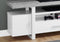 Stands White TV Stand - 15'.5" x 60" x 22" White, Grey, Particle Board, Hollow-Core - TV Stand With A Cement Look Top HomeRoots