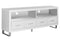 Stands White TV Stand - 15'.75" x 60" x 23'.75" White, Silver, Particle Board, Hollow-Core, Metal - TV Stand With 4 Drawers HomeRoots