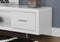 Stands White TV Stand - 15'.75" x 60" x 24" White, Silver, Particle Board, Hollow-Core, Metal - TV Stand with a Drawer HomeRoots