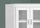 Stands White TV Stand - 42" X 15'.5" X 30" White Corner With Glass Doors Tv Stand HomeRoots