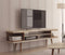 Stands White TV Stand - 70.47" Off White and Maple Cream TV Stand with Splayed Wooden Legs and 5 Shelves HomeRoots