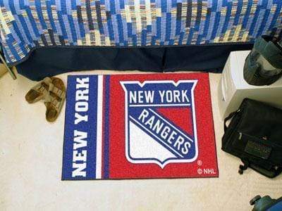 Starter Mat Outdoor Rug NHL New York Rangers Uniform Starter Rug 19"x30" FANMATS