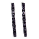 Sterling Silver G&D Sterling Silver Black Color Enhanced Diamond Women's Pave-set Polished Hoop Earrings 1-2 Cttw - FREE Shipping (USA/CAN) JadeMoghul