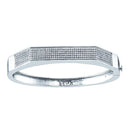 Sterling Silver G&D Sterling Silver Womens Round Diamond Faceted Bangle Bracelet 1.00 Cttw JadeMoghul Inc.
