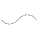Sterling Silver G&D Sterling Silver Womens Round Diamond Link Bracelet 1-2 Cttw JadeMoghul Inc.