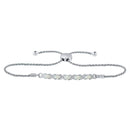 Sterling Silver G&D Sterling Silver Womens Round Diamond X and O Bolo Bracelet 1.00 Cttw JadeMoghul Inc.