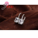 Sterling Silver Royal Square Cut Earrings JadeMoghul Inc.