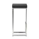 Stools Bar Stools - 14" X 14" X 30" 2 Pcs Black Leatherette Barstool HomeRoots