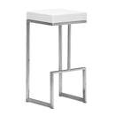 Stools Bar Stools - 14" X 14" X 30" 2 Pcs White Leatherette Barstool HomeRoots