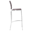 Stools Bar Stools - 15" X 19" X 41" 2 Pcs Espresso Leatherette Barstool HomeRoots