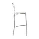 Stools Bar Stools - 15" X 19" X 41" 2 Pcs White Leatherette Barstool HomeRoots