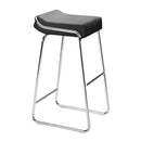 Stools Bar Stools - 16" X 19" X 33" 2 Pcs Black Leatherette Barstool HomeRoots