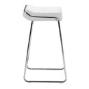 Stools Bar Stools - 16" X 19" X 33" 2 Pcs White Leatherette Barstool HomeRoots
