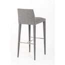 Stools Bar Stools - 38" Grey Fabric and Metal Bar Stool HomeRoots