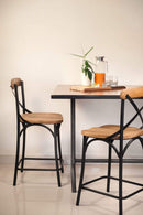 Stools Bar Stools For Sale - 19" X 19" X 39" Java Iron/Wood Stool HomeRoots