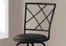 Stools Bar Stools For Sale - 32" x 32" x 88" Black, Metal, Foam, Leather-Look - Barstool 2pcs HomeRoots