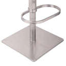 Stools Bar Stools - Modern Armless Low Wooden Back Swivel Adjustable Stainless Steel Barstool HomeRoots