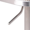 Stools Bar Stools - Modern Armless Low Wooden Back Swivel Adjustable Stainless Steel Barstool HomeRoots