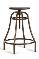 Stools Bar Stools - Modrest Fritch Modern Black & Bronze Bar Stool HomeRoots