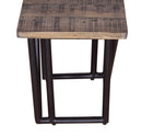Stools Black Stool - 14" X 14" X 18" Natural/Black Wood Iron Stool Mixed HomeRoots
