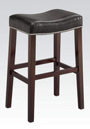 Stools Black Stool - 19" X 14" X 26" 2pc Black And Espresso Swivel Counter Height Stool HomeRoots