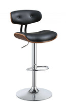 Stools Black Stool - 20" X 23" X 38" Black And Walnut Adjustable Stool HomeRoots