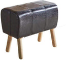 Stools Black Stool - 21" X 11" X 18" Black Polyurethane Stool (1Pc) HomeRoots