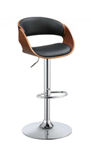 Stools Black Stool - 21" X 20" X 36" Black And Walnut Adjustable Stool HomeRoots